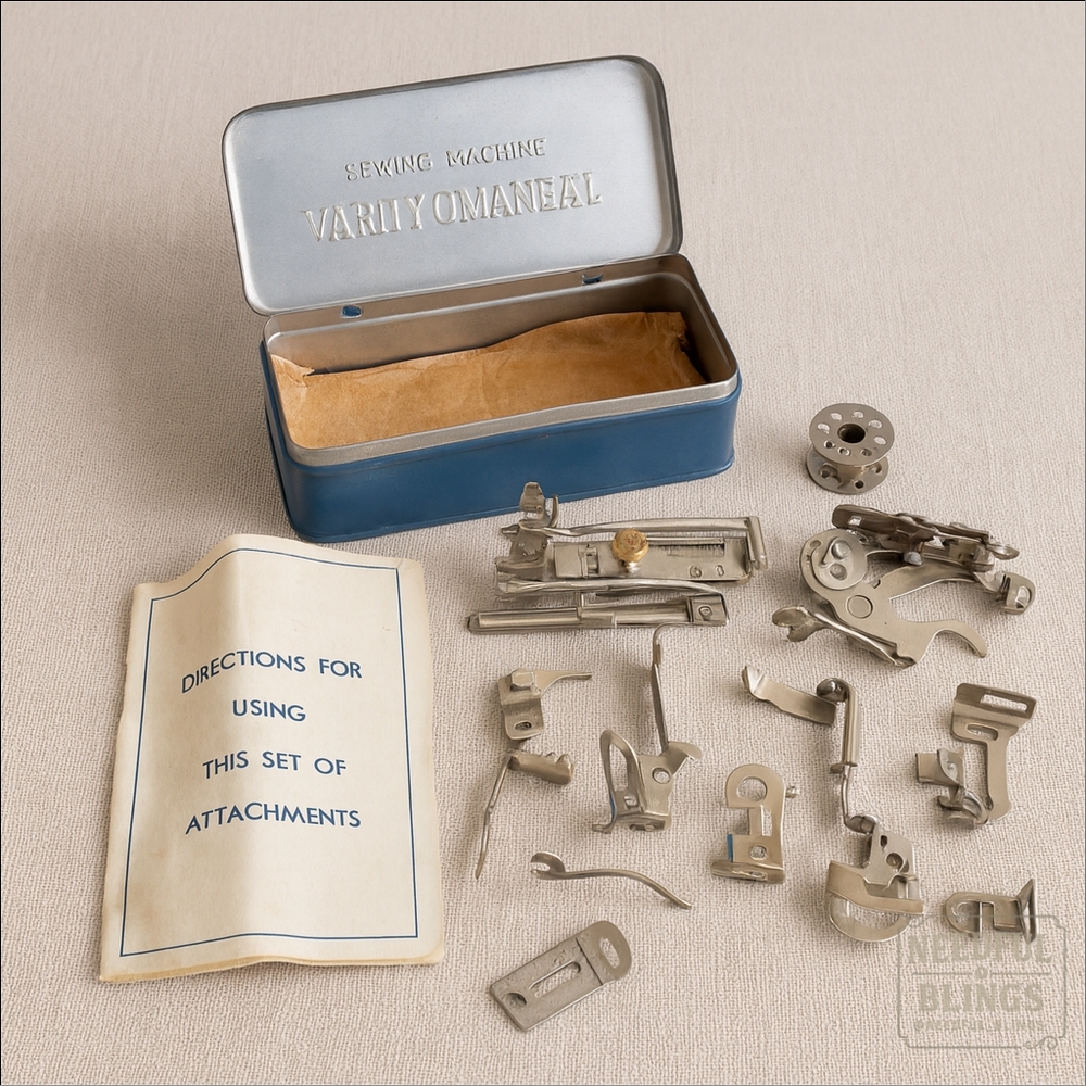 Universal 1950s Sewing Machine Attachment Set w/ Manual - Picture 8 of 8